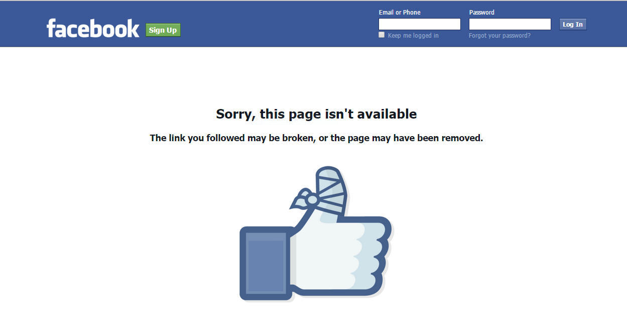 Cerrar pagina de facebook